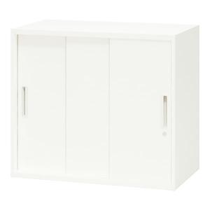 法人様限定 ナイキ（NAIKI） オフィス家具 書庫 CW-0807H3-WW 引違い3枚戸