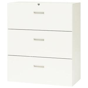 法人様限定 ナイキ（NAIKI） オフィス家具 書庫 CW-0811S-3-WW ファイル引出し3段 下置用
