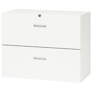 法人様限定 ナイキ（NAIKI） オフィス家具 書庫 CW-0907S-2-WW ファイル引出し2段 下置用