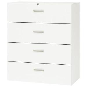 法人様限定 ナイキ（NAIKI） オフィス家具 書庫 CW-0911S-4-WW ファイル引出し4段 下置用