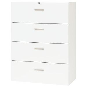 法人様限定 ナイキ（NAIKI） オフィス家具 書庫 CW-0912S-4-WW ファイル引出し4段 下置用