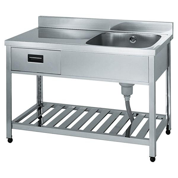 法人様限定 東製作所 厨房機器 流し台 引出し付一槽水切シンク KPOM1／HPOM1シリーズ