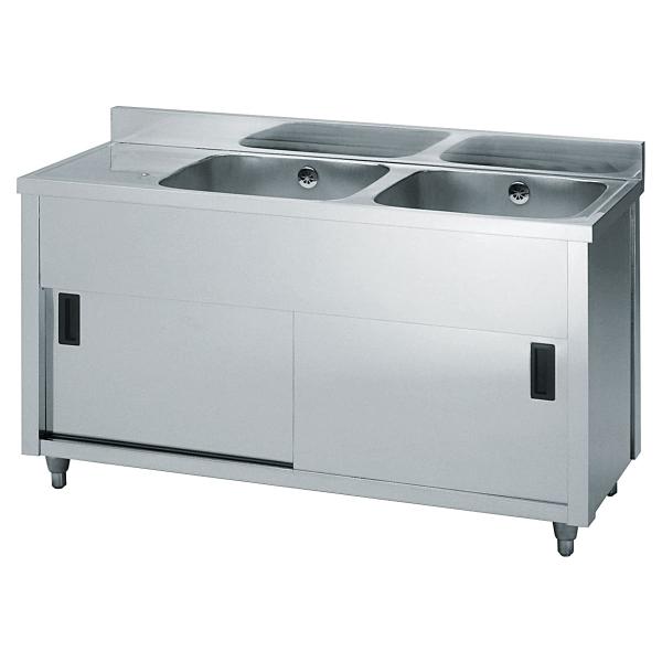 法人様限定 東製作所 厨房機器 流し台 二槽水切キャビネットシンク APM2シリーズ