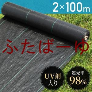 防草シート 2m×100m UV剤入り 人工芝 雑草 芝生 DIY 草 庭 雑草シート ロール 雑草防止シート 砂利 芝 シート 効果 雑草駆除 雑草