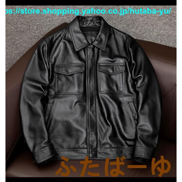 ライダースジャケット メンズ レザージャケット 本革 ライダース ジャケット牛革 革ジャン ライダー...
