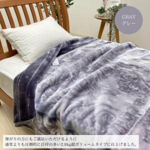 昭和西川 毛布 シングル 二枚合わせ 重厚なボ...の詳細画像2