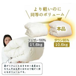 日本製 羽毛布団(0.6)+羊毛敷布団 布団3...の詳細画像3