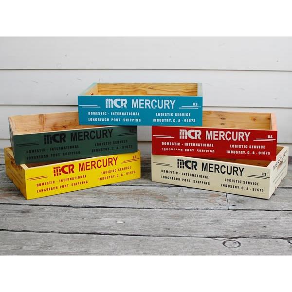 Mercury(マーキュリー)リサイクルウッドクレート 全5色 アンティーク仕上げ 木箱 ガーデニン...