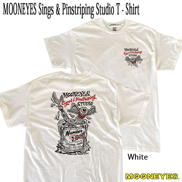 MOON Sings &amp; Pinstriping Studio T-Shirt ムーン サインズ ピ...