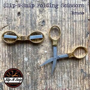 Slip-N-Snip Folding Scissors Brass スリップンスニップフォルディングシザーズ
