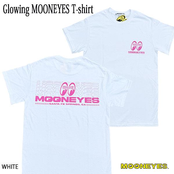 Glowing MOONEYES T-shirt White グローイング ムーンアイズ Tシャツ ...
