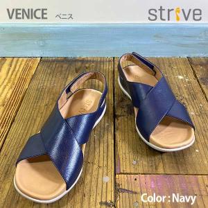 STRIVE VENICE NAVY ストライブ ベニス ネイビー APMA認定証 サンダル イギリス｜hutte