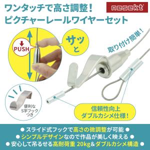 [ネセクト] ピクチャーレールワイヤー 2本セ...の詳細画像1