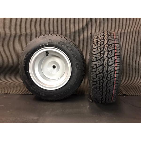 4ストブレーキドラム一体型アルミホイールタイヤ2本セット (AW8-4st-S-DI-5009) シ...