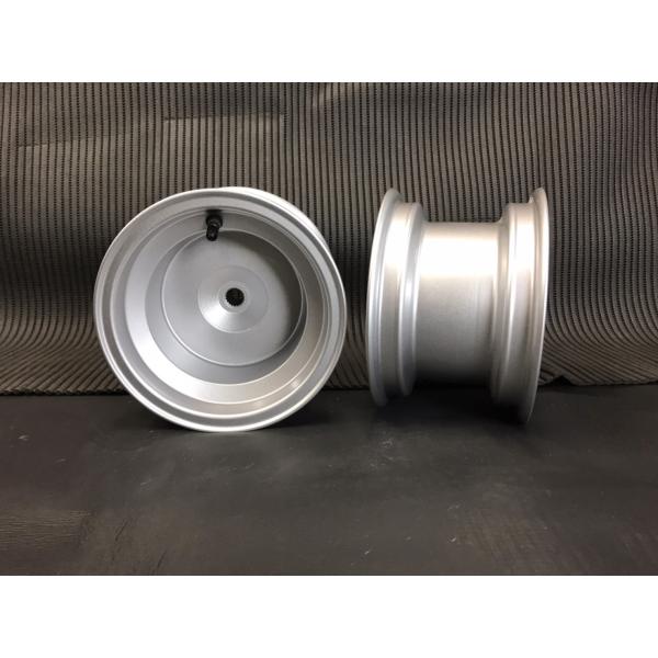 4ストブレーキドラム一体型アルミホイール２本セット シルバー ／ ミニカー登録OK・スペーサー不要