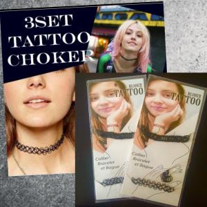 タトゥーチョーカー 3点 チョーカー ブレスレット