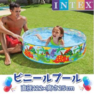 プール ベランダ インテックス ビニールプール 水あそび レジャープール 家庭用プール キッズ 子供用プール 自宅用プール INTEX ダイノスナップセットプール