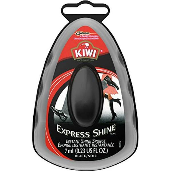 Kiwi Express シューシャインスポンジ 0.1液量オンス ブラック 3個パック