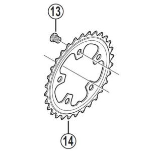 シマノ (SHIMANO) リペアパーツ チェーンリング 30T-D (ブラック) FC-3503 Y1NC30000｜hy-box