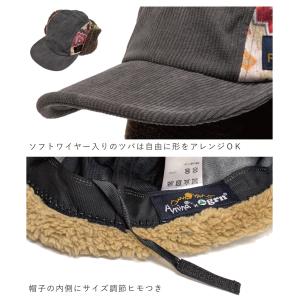 キャップ 耳あて 帽子 メンズ 飛行帽 防寒 ...の詳細画像4