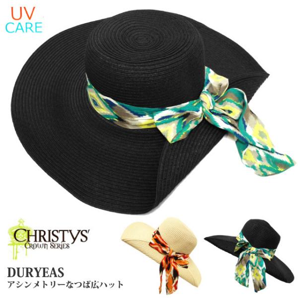 Christys&apos; Hat 正規取扱 送料無料 アシンメトリーなつば広ハット レディース 帽子 DU...