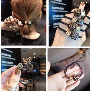 レオパード　ニコちゃん　ヘアゴム