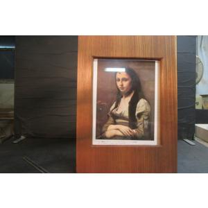 桜拭き漆くり抜き手作り額<SM> 木製 額縁SM オリジナル 一枚板 木を