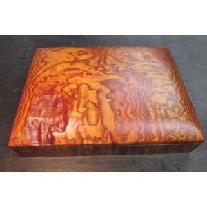 屋久杉土埋木ポリウレタン仕上げくり抜き飾り箱 木製 一枚板 屋久杉