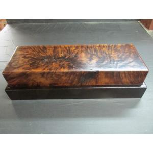 桐素磨きリール竿象嵌フィッシングボックス 木製 一枚板 タックル