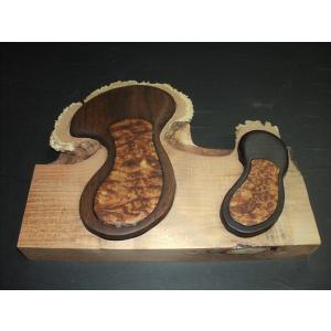 桐素磨きリール竿象嵌フィッシングボックス 木製 一枚板 タックル