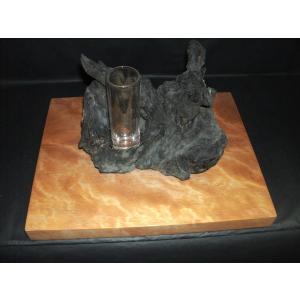 値下げ　黒柿　花台　置き物台 黒柿 平卓(花台)【12_4-001】 | 島根県出雲市 | ふるさと納税サイト