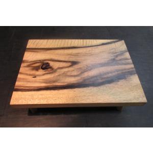 黒柿孔雀杢ポリウレタン仕上げ飾り台 木製 飾り台 一枚板 銘木