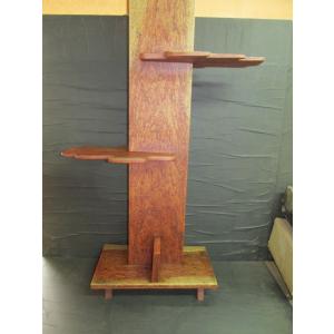 黒柿孔雀杢ポリウレタン仕上げ飾り台 木製 飾り台 一枚板 銘木