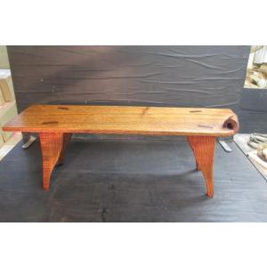 縞黒檀一枚板杢板拭き漆飾り台：b 木製 飾り台 脚付き 一枚板 木製