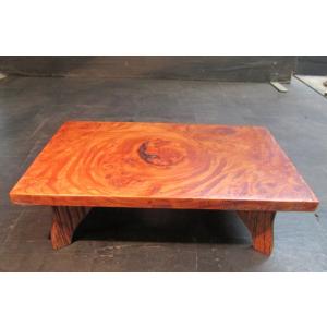 縞黒檀一枚板杢板拭き漆飾り台：b 木製 飾り台 脚付き 一枚板 木製