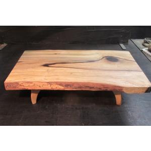 縞黒檀一枚板杢板拭き漆飾り台：b 木製 飾り台 脚付き 一枚板 木製