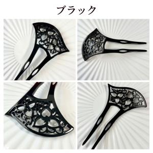 かんざし 簪 バチ型 黒留袖 結婚式 留袖 3...の詳細画像3