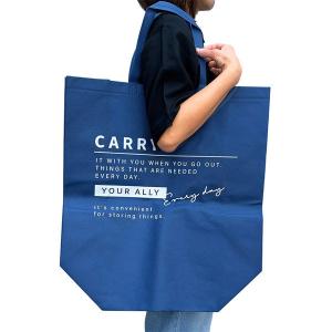 不織布 バッグ カジュアル ロゴ柄の詳細画像1