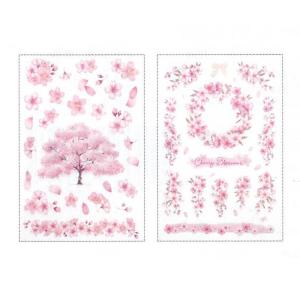 クリアウォールステッカー 桜柄 2絵柄セットの商品画像
