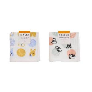 パイルガーゼミニハンカチタオルドットアニマルの商品画像