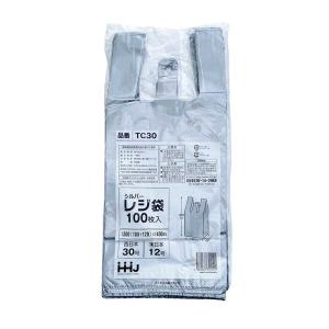 レジ袋 30号 シルバー 100枚 TC30