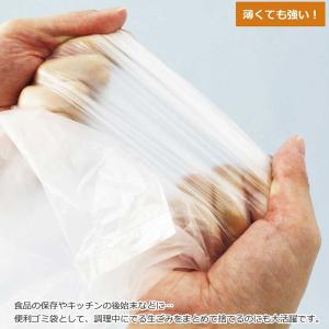 キッチンポリ袋半透明 約35×19cmマチ付 ...の詳細画像2