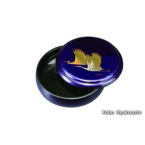 6.5菓子器 紫雲杢 雅鶴（金蒔絵・盛絵）｜hyakunote