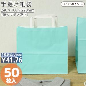 平紐手提袋 H平24 スカイ 50枚日本製 高品質 紙袋 ギフト プレゼント イベント 入学 新学期 新シーズン 新店舗 シンプル 安心 梱包 パッケージ 和菓子 洋菓子 …｜hyasan