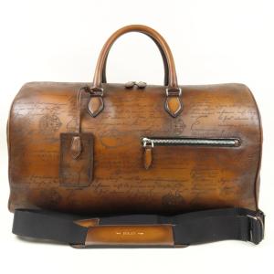極美品 Berluti ベルルッティ 現行 ジュールオフMM 定価71.5万 2WAY ハンドバッグ トラベルバッグ 旅行 ボストンバッグ ヴェネチアンレザー カカオ【中古】