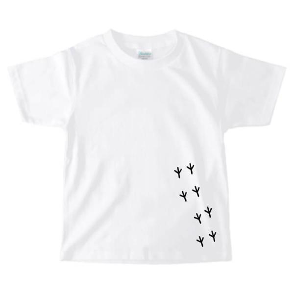 キッズ ベビー Tシャツ コトリの足跡 左裾 243 子供服 鳥好き 雑貨 猫 文鳥 セキセイインコ...