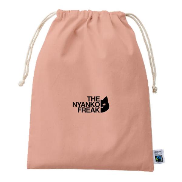 ネコ 巾着 フェアトレード コットン Lサイズ THE NYANKO FREAK 通勤 通学 旅行 ...