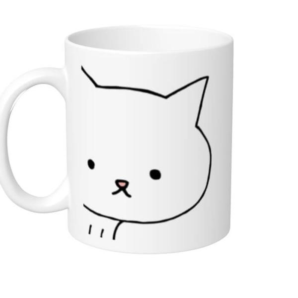 ネコ マグカップ 近すぎ / 猫 ネコ好き 食器 キッチン マグ 大きい コップ 大 コーヒーカップ...