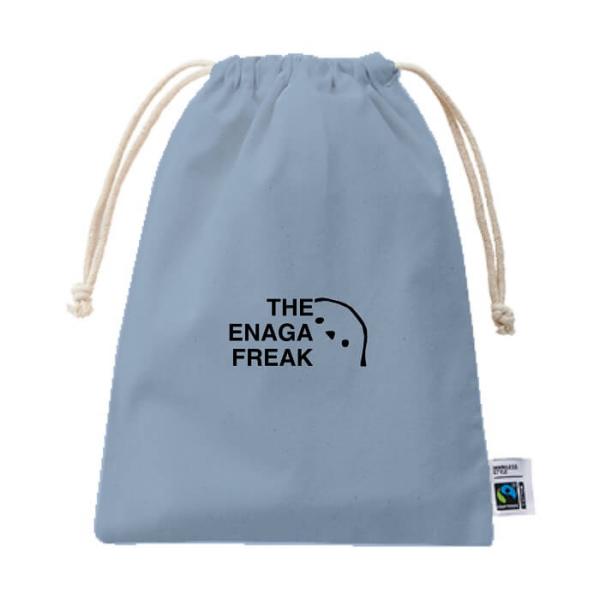 シマエナガ 巾着 フェアトレード コットン Mサイズ THE ENAGA FREAK ロゴ大  通勤...