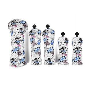 ゴルフ5点セット ドライバー FW UT ヘッドカバー BIRDIE ホワイト ゴルフ5点セット ドライバー FW UT ヘッドカバー BIRDIE